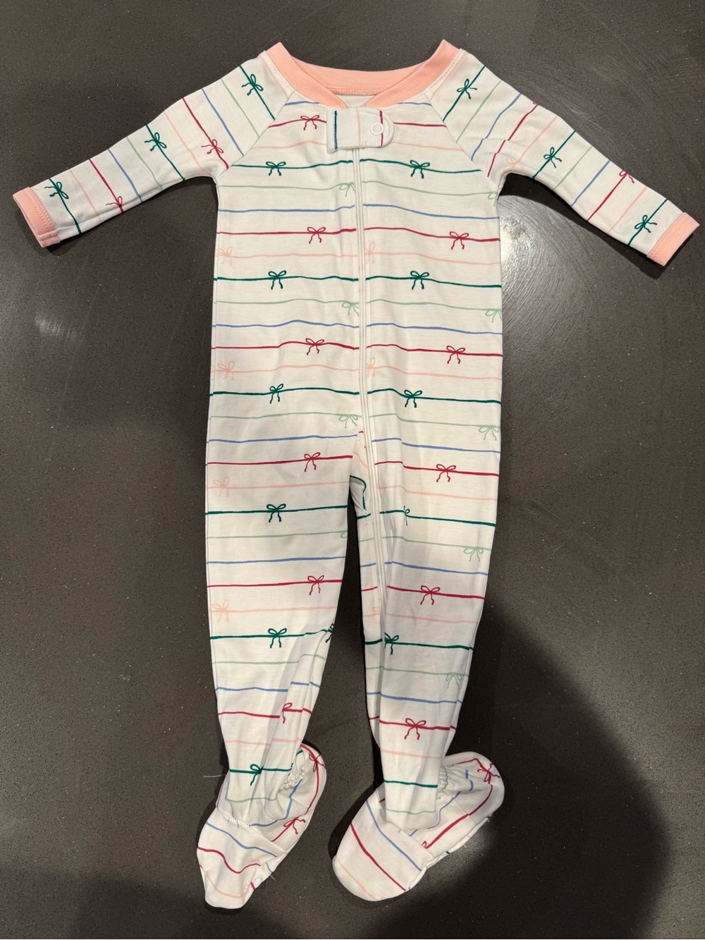 NWOT Lake Holiday bow striped PJs